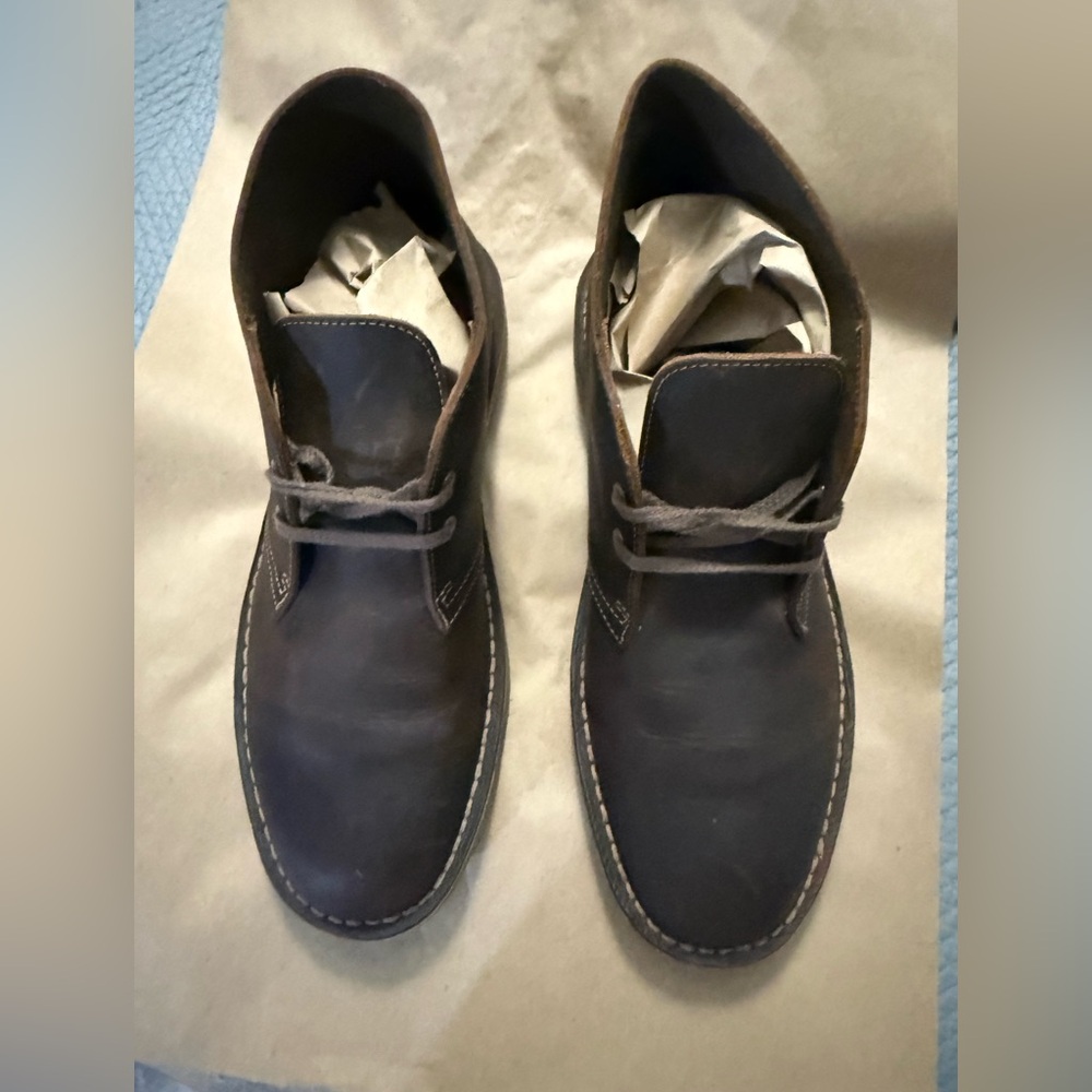 Clark’s Bushacre Cukka Ankle Boots men’s size 9.5 shoes brown leather 15220